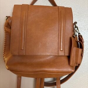 Vegan leather backpack purse